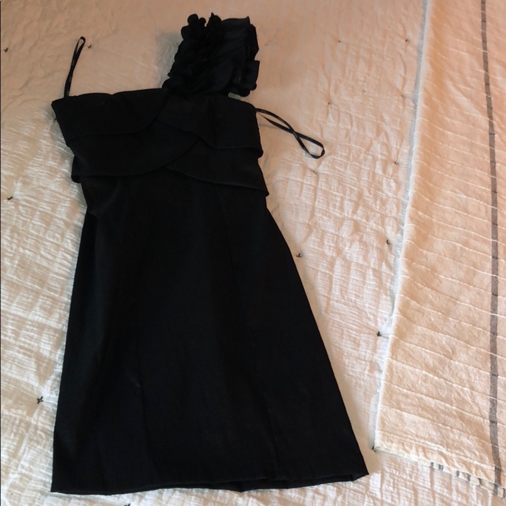 Black one shoulder dress